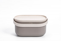 Biowaste container without frame and bags - taupe+ivory with coffee grounds